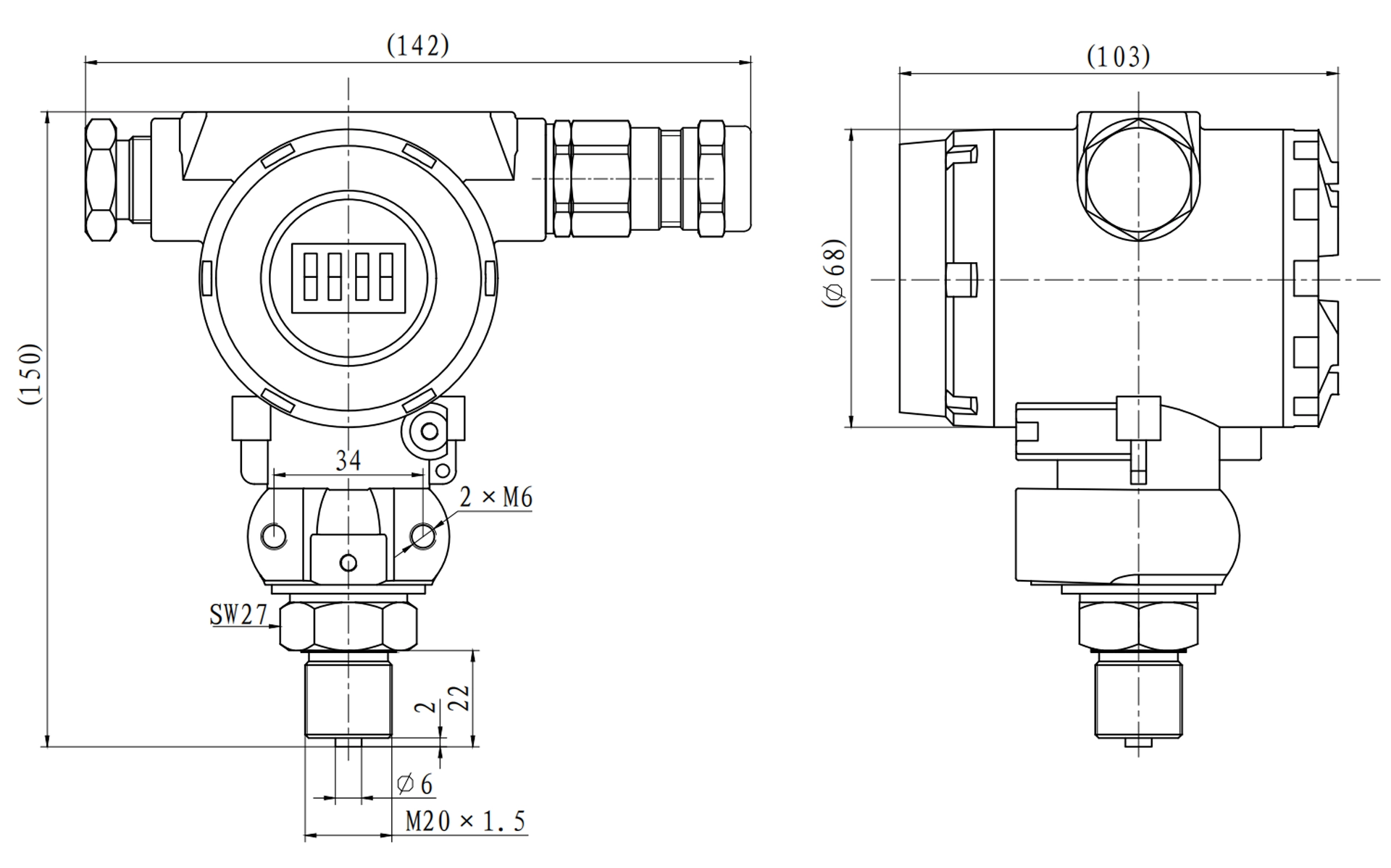 explosion proof dimension