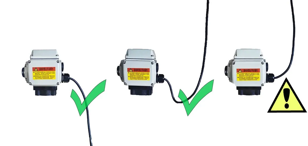 wiring with head down